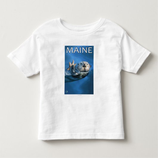 MaineSea Otter Scene Kinder Shirts (Voorkant)
