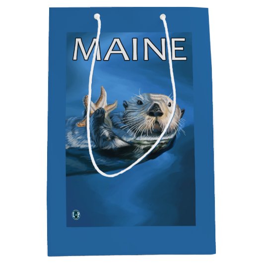 MaineSea Otter Scene Medium Cadeauzakje (Voorkant)