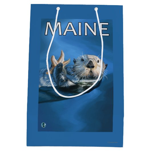MaineSea Otter Scene Medium Cadeauzakje (Achterkant)
