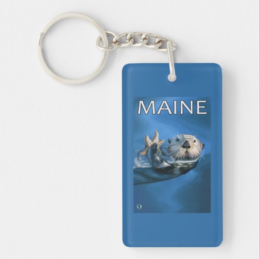 MaineSea Otter Scene Sleutelhanger (Voorkant)