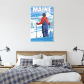 MaineSkier Admiring Uitzicht Canvas Afdruk (Insitu (Slaapkamer))