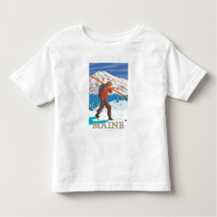 MaineSkier Carrying Skis Kinder Shirts