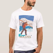 MaineSkier Carrying Skis T-shirt (Voorkant)