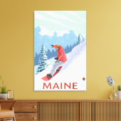 MaineSnowboarder Scene Canvas Afdruk (Insitu (Woonkamer))