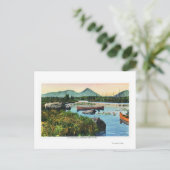 MaineSourdnahunk Valley Lily Pad Scene Briefkaart (Staand voorkant)