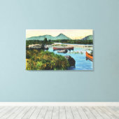 MaineSourdnahunk Valley Lily Pad Scene Canvas Afdruk (Insitu (Houten vloer))