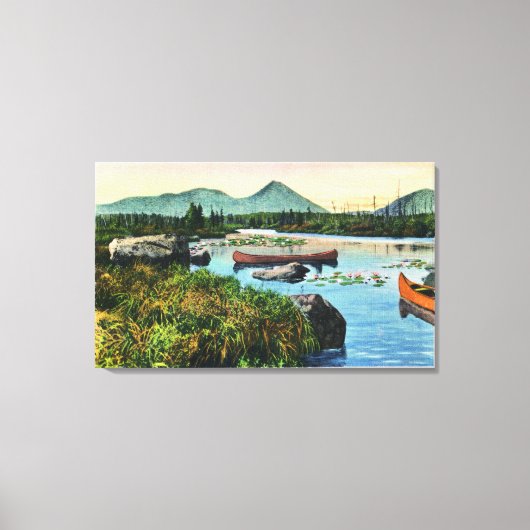 MaineSourdnahunk Valley Lily Pad Scene Canvas Afdruk (Voorkant)
