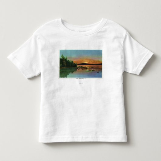 MaineSunset-Uitzicht op Bald Mountain Kinder Shirts (Voorkant)