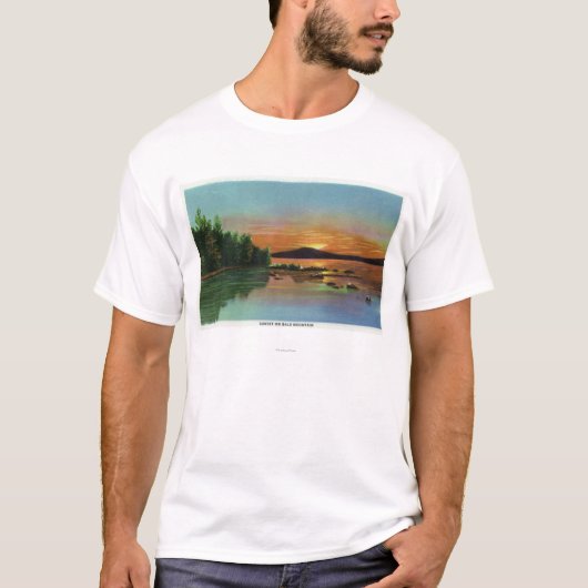 MaineSunset-Uitzicht op Bald Mountain T-shirt (Voorkant)