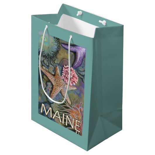 MaineTidepool Scene Medium Cadeauzakje (Voorkant Gekanteld)