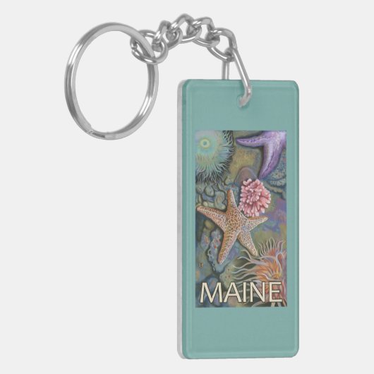 MaineTidepool Scene Sleutelhanger (Voorkant Links)