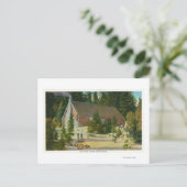 MaineView of a Log Cabin in the Maine Bossen Briefkaart (Staand voorkant)