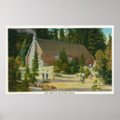 MaineView of a Log Cabin in the Maine Bossen Poster (Voorkant)