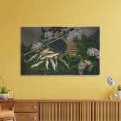 MaineView of a Nice Catch of Maine Lake Trout Canvas Afdruk (Insitu (Woonkamer))