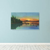 MaineView of a Sunset on Bald Mountain Canvas Afdruk (Insitu (Houten vloer))