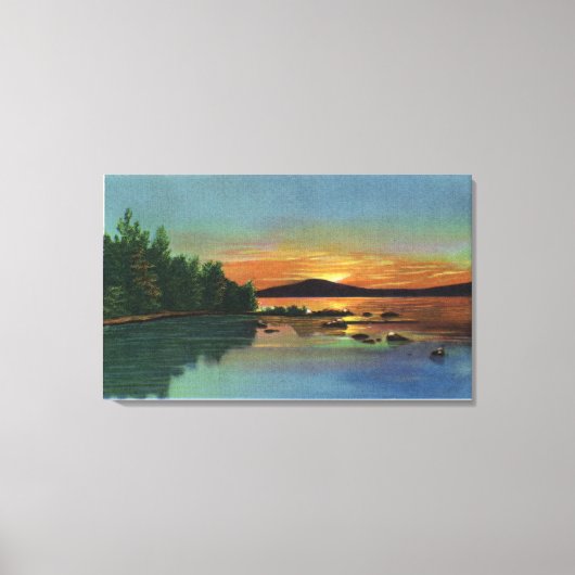 MaineView of a Sunset on Bald Mountain Canvas Afdruk (Voorkant)