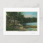 MaineView of a Woman on a Canoe by the Shore Briefkaart (Voorkant)
