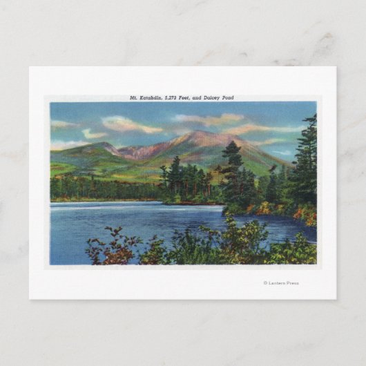 MaineView of Mount Katahdin and Daicey Pond Briefkaart (Voorkant)