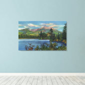 MaineView of Mount Katahdin and Daicey Pond Canvas Afdruk (Insitu (Houten vloer))