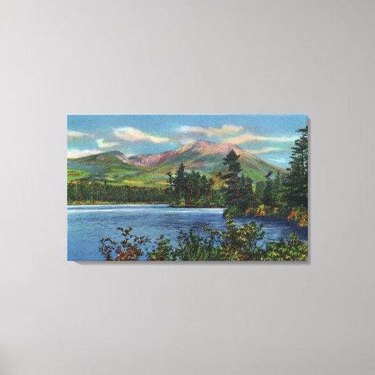 MaineView of Mount Katahdin and Daicey Pond Canvas Afdruk (Voorkant)
