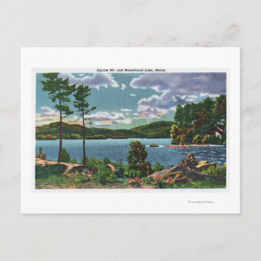 MaineView of Squaw Mountain and Moosehead Lake Briefkaart (Voorkant)