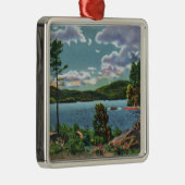 MaineView of Squaw Mountain and Moosehead Lake Metalen Ornament (Rechts)