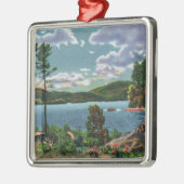 MaineView of Squaw Mountain and Moosehead Lake Metalen Ornament (Links)