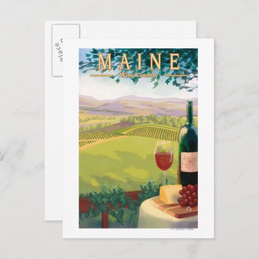 MaineWine Country Scene Briefkaart (Voorkant / Achterkant)