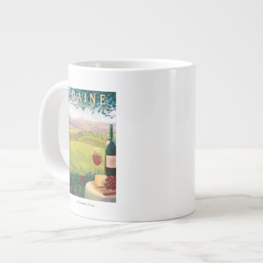 MaineWine Country Scene Grote Koffiekop (Links)