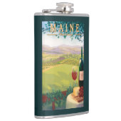 MaineWine Country Scene Heupfles (Rechts)