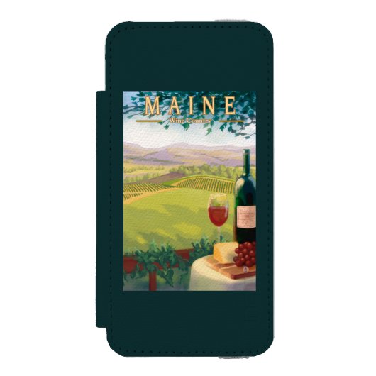 MaineWine Country Scene Incipio iPhone Portemonnee Hoesje (Voorkant Agenda)