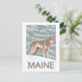 MaineWolf Scene Briefkaart (Staand voorkant)