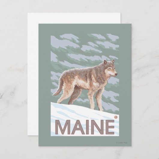 MaineWolf Scene Briefkaart (Voorkant / Achterkant)