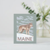 MaineWolf Scene Briefkaart (Staand voorkant)