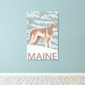MaineWolf Scene Canvas Afdruk (Insitu (Houten vloer))