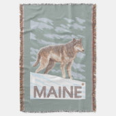 MaineWolf Scene Deken (Voorkant Verticaal)