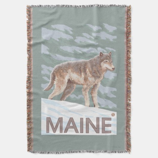 MaineWolf Scene Deken (Voorkant Verticaal)