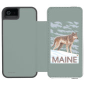 MaineWolf Scene Incipio iPhone Portemonnee Hoesje (Agenda Open)