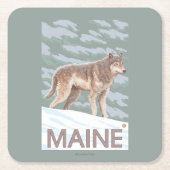 MaineWolf Scene Kartonnen Onderzetters (Voorkant)