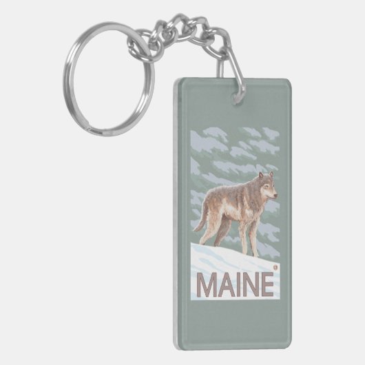 MaineWolf Scene Sleutelhanger (Voorkant Links)