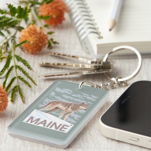 MaineWolf Scene Sleutelhanger (Voorkant Rechts)