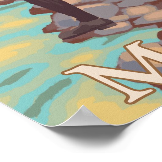 MaineWomen Fly Fishing Scene Poster (Hoek)