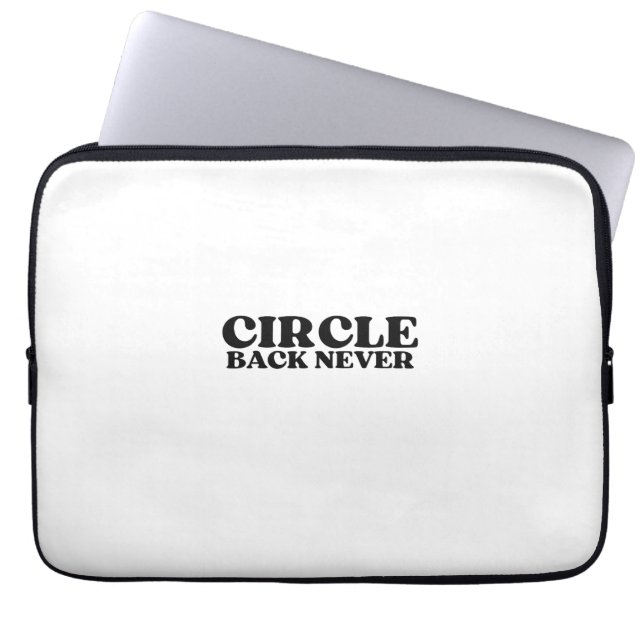Mainframe-isolatie | Cirkel terug Nooit Laptop Sleeve (Voorkant)