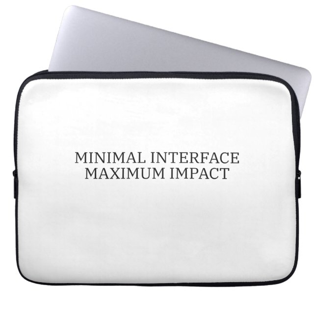Mainframe-isolatie | minimaal gestoffeerde interfa laptop sleeve (Voorkant)
