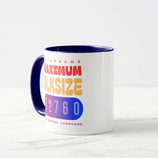 Mainframe Job Control Language (JCL) Maximum Block Mok (Voorkant links)