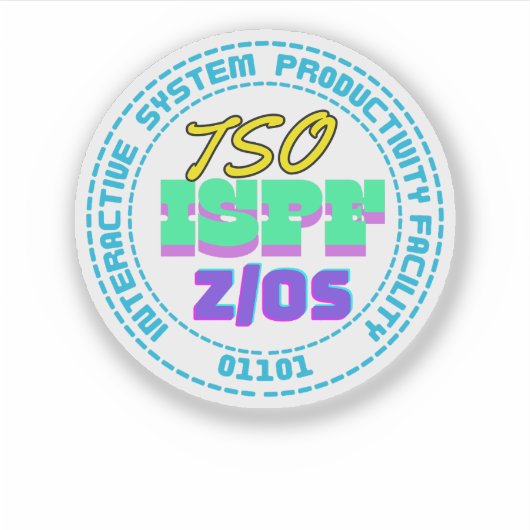 Mainframe TSO-ISPF interactief systeem sticker (Voorkant)