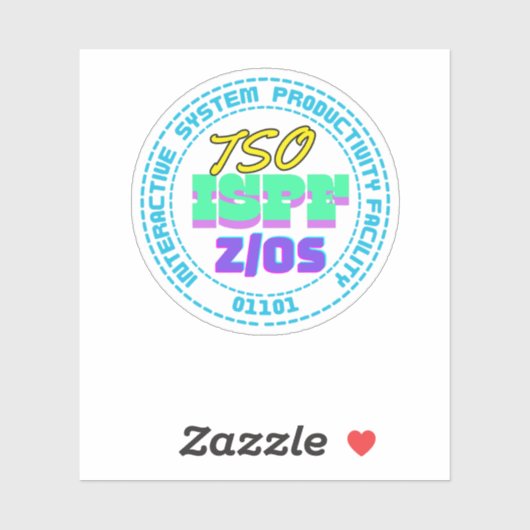 Mainframe TSO-ISPF Interactive System Sticker (Vel)