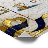 Mainland Zuidoost-Azië, detail van wereldatlas Poster (Hoek)