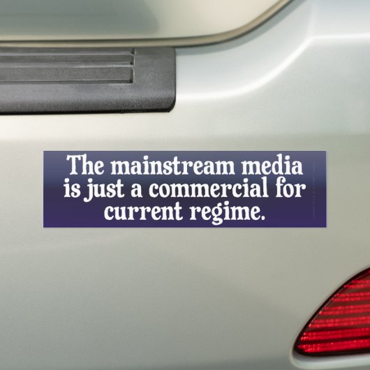 Mainstream media-Bumpersticker Bumpersticker (Op auto)