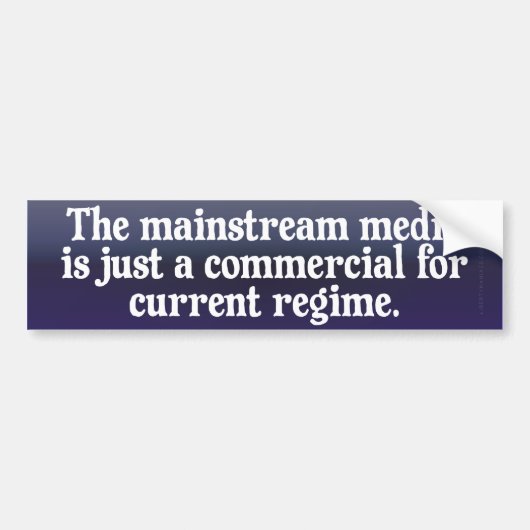 Mainstream media-Bumpersticker Bumpersticker (Voorkant)